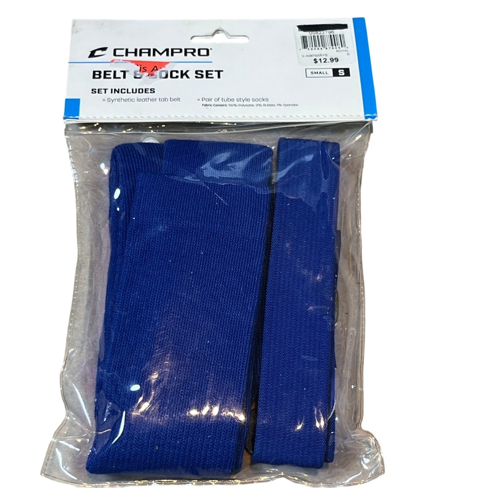 Champro Royal Blue Baseball Softball Belt and Sock Set Youth Small A067B5RYS